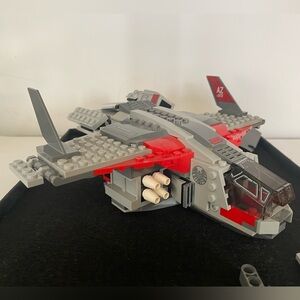 LEGO Fighter Jet assembled w some pieces missing